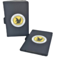 SES note book lined with SES Logo